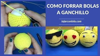 EMOTICONO A GANCHILLO AMIGURUMI CON BOLA FORRADA [upl. by Enileuqcaj]