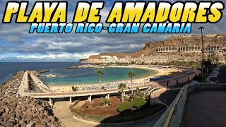 PLAYA DE AMADORES  Amadores Beach  Puerto Rico Gran Canaria 4k [upl. by Haney]