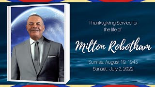 Thanksgiving Service for the life of Milton Robotham [upl. by Irrem]