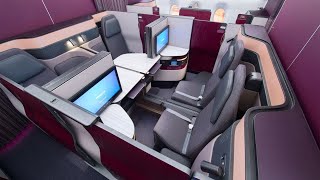 Worlds best Business Class Qatar Airways Qsuite A350 from Frankfurt to Doha AMAZING [upl. by Tarrel316]