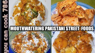 Pakistani Street Food  Egg Paratha Roll  Raj Kachori Chaat  Chana chaat  Ladoo pethiyan [upl. by Ettenig]