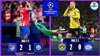 ATLÃ‰TICO DE MADRID E BORUSSIA DORTMUND SÃƒO OS ÃšLTIMOS CLASSIFICADOS NAS OITAVAS DA CHAMPIONS LEAGUE [upl. by Jourdain284]