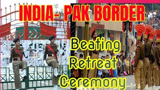 wagah border full events wagahborder bsf indianarmy armyloversbeatingretreatceremony [upl. by Navnod]