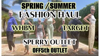 SPRING SUMMER FASHION HAUL  WHBM  TARGET  OFF5th  SPERRY springfashionhaul [upl. by Nosbig]