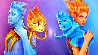 Ember and Wade from Elemental Have Children Fire vs Water Parenting Hacks [upl. by Immak]