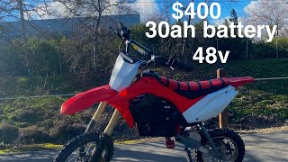 Should you get a 30ah battery for your razor dirt bike Mx500 Mx650 Sx500 [upl. by O'Dell]