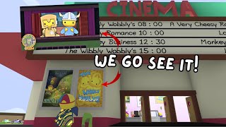 We go see The Wibbly Wobblys movie AT THE CINEMA  Wobbly Life HALLOWEEN MOVIE [upl. by Ahtiekahs559]