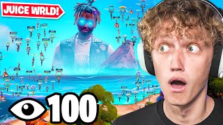 I Got 100 Players To Land At JUICE WRLD In Chapter 2 Remix Fortnite Update [upl. by Oiligriv]