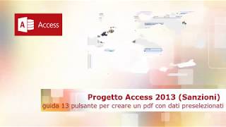 Access progetti  un database da zero  guida 13 pulsante per creare un pdf con dati preselezionati [upl. by Tiff]