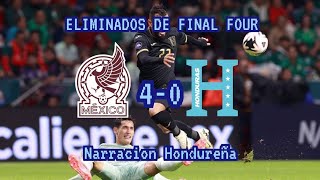 Mexico 40 Honduras Los Goles Con Narracion Hondureña 19112024 [upl. by Kcirdle]