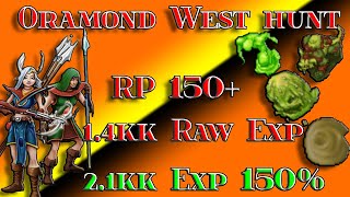 Tibia RP 150  Oramond West Hunt  Full EXP [upl. by Aleahpar]