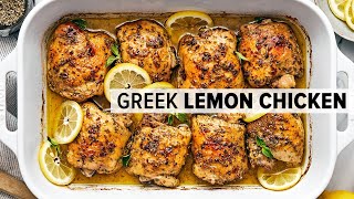 GREEK LEMON CHICKEN is a mustmake super easy dinner recipe [upl. by Neetsirhc]