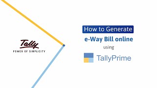 How to Generate eWay Bill Online in TallyPrime  TallyHelp [upl. by Nugesulo]