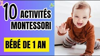 Quelles activités Montessori pour un bébé de 1 an à la maison  1 [upl. by Kilk201]