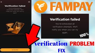 Fampay Verification Failed Problem Fix 2024 Verification Problem Thik Kare new💯💯 trending [upl. by Dasi]