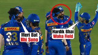 Hardik Pandya and Ishan Kishan disrespect Rohit Sharma by ignoring his field settings idea MI vs GT [upl. by Regdirb]