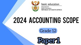 Grade 12 Accounting  November 2024  Paper 1 Exam scope [upl. by Ace]