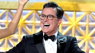 Stephen Colbert Opens 2017 Emmys With Trump Jabs Musical Number Chance The Rapper [upl. by Suzi]