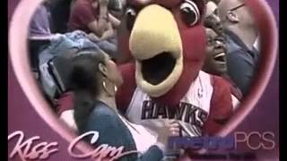 Super Kiss Video Crazy Hawks Mascot Eat The Girl [upl. by Ydualc178]