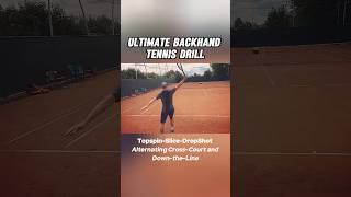 Ultimate Backhand Practice 3Shot Drill  Topspin Slice DropShot ultimatebackhanddrill [upl. by Clare]