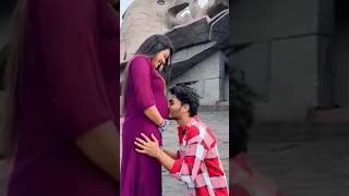 when dad kisses baby womb 😘 praveen ❤️ Mrudula reels viralvideo trending praveenpranav baby [upl. by Rezeile]