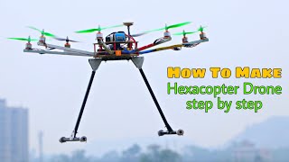 how to make a hexacopter drone with kk215 flight controller [upl. by Bunce]