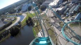 Kraken Front Seat onride HD POV Seaworld Orlando [upl. by Ainadi]