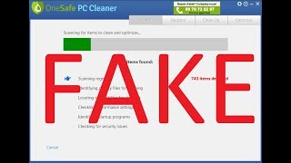 Yet another FAKE online scanner  Onesafe PC cleaner [upl. by Farly]