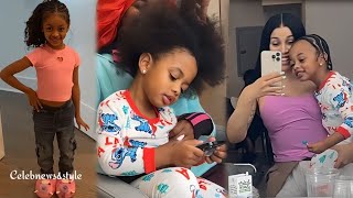 CARDI B SHOWS OFF HER KIDS NEW BRAIDS [upl. by Nytsud850]