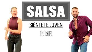 Clase de Salsa para Principiantes Siéntete Joven  14 minutos [upl. by Araas420]