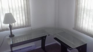 Techni Mobili Lshaped Glass Computer Desk [upl. by Godewyn]