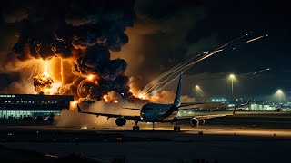 Horrifying Moments Hundreds of Iranian Missiles Destroy Ben Gurion Airport in Tel Aviv Israel [upl. by Toddy]