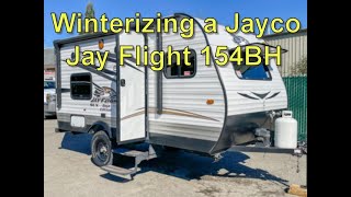 WINTERIZING A JAYCO JAY FLIGHT 154BH CAMP TRAILER [upl. by Naujit]