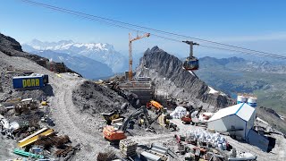 1 Tag auf der Gletscherbaustelle Titlis 🇨🇭🏔️🇨🇭 [upl. by Sitnik]