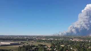 Black Forest Fire June 11 2013  Chinook Helicopter Flyover [upl. by Annwahsal]