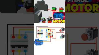 3 Phase Direct On Line Starter Control Wiring Connection shorts dolstarter [upl. by Isia]