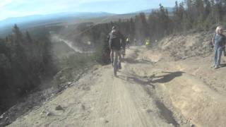 2011 Leadville 100 MTB Trail Race Powerline Descent Downhill Mountain Bike Race Across The Sky [upl. by Siraval]