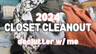 2024 CLOSE CLEANOUT  CLEAN W ME  CLOSET DECLUTTER [upl. by Ibmat]