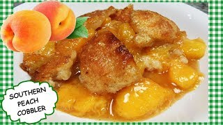 How To Make Homemade Southern PEACH COBBLER From Scratch Recipe [upl. by Siana]