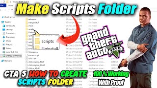 How To Make Scripts Folder In GTA 5  How To Get Scripts Folder In GTA V  GTA 5 Mods  Hindi [upl. by Nawad]