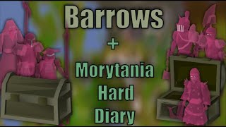 OSRS 2023 1hr of Barrows with Trident of the swamp  Hard Morytania Diary [upl. by Marci165]