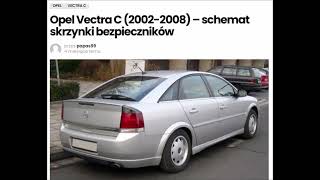 Opel Vectra C 20022008 – schemat skrzynki bezpieczników [upl. by Lou793]