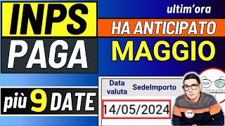 Inps PAGA 14 MAGGIO ⚠️ DATE PAGAMENTI ASSEGNO UNICO NASPI ADI BONUS 100€ CARTA ACQUISTI SFL [upl. by Nahama]