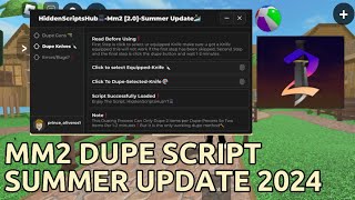 Mm2 script pastebinSummerUpdate⛱️ Dupe Knives And Guns❗ Latest 2024 🔥 [upl. by Aivatahs]