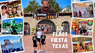 Six Flags Fiesta Texas 2024 Fright Fest  Kids Boo Fest  Oktoberfest Food Festival [upl. by Noelc91]