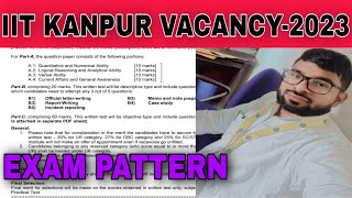 IIT KANPUR JUNIOR TECHNICIANJE exam pattern  syllabus IITK EXAM। IIT कानपुर जूनियर इंजीनियर भर्ती [upl. by Alleynad]