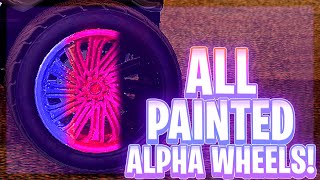 All Painted Alpha Wheels In Rocket League [upl. by Efioa491]