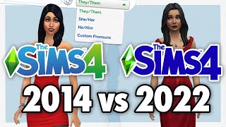 Comparing Sims 4 from 2014 to 2022 [upl. by Telrahc]