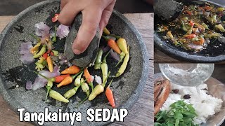 Bukan Main Rasanya  Resep Sambal Sederhana Lalapan ikan Bandeng Goreng [upl. by Neetsuj]