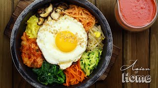 Dolsot Bibimbap Korean Stone Pot Bibimbap [upl. by Enisamoht]